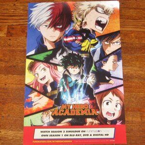 My Hero Academia Promo Poster Anime TV Series FUNimation AX  11x17" Paper